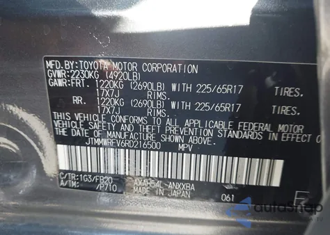 2024 Toyota Rav4 Hybrid Le from USA, damaged, VIN JTMMWRFV6RD216500